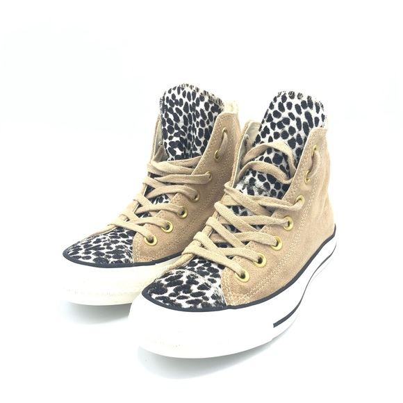 chuck taylor all star animal print suede high top